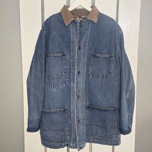 International Denim Mens Chore Jacket Med Aztec Wool Blend Lined‎
